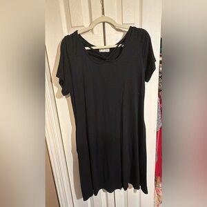 Classic Black Women's Tshirt Dress